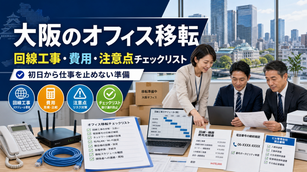 大阪のオフィス移転で必ず確認すべきチェックリスト｜回線工事・費用・注意点まとめ