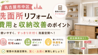 名古屋市中区 洗面所リフォーム費用と収納改善のポイント｜成功事例あり