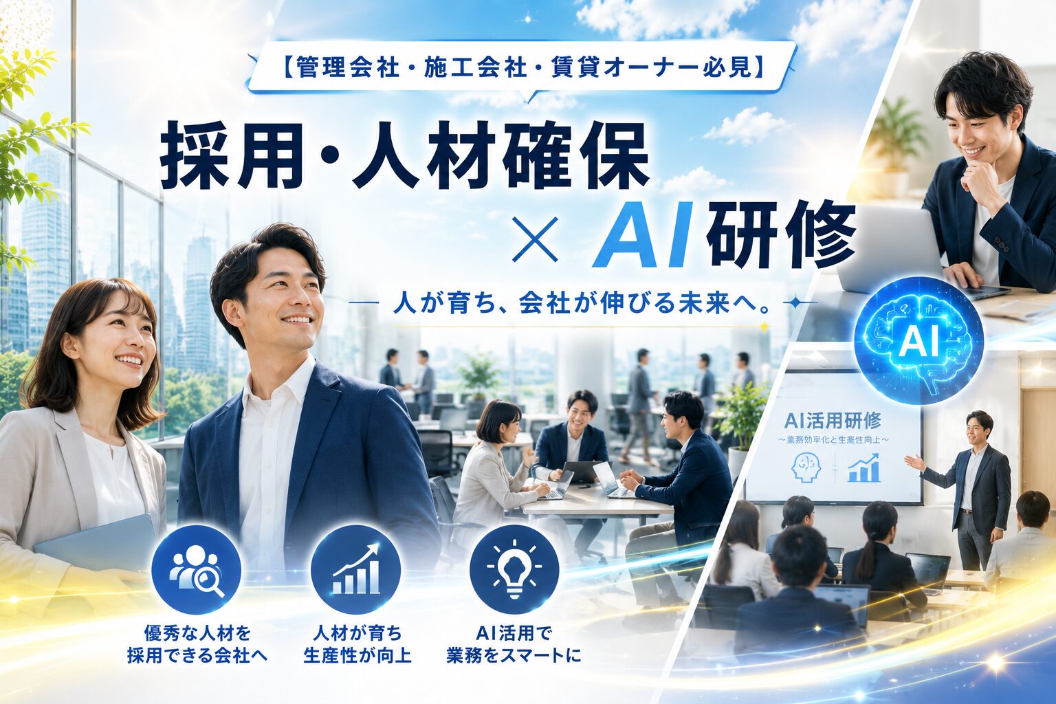 採用・人材確保・AI研修｜管理会社・施工会社・賃貸オーナー向け