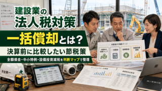 建設業の法人税対策で使われる一括償却とは?決算前に比較したい節税策