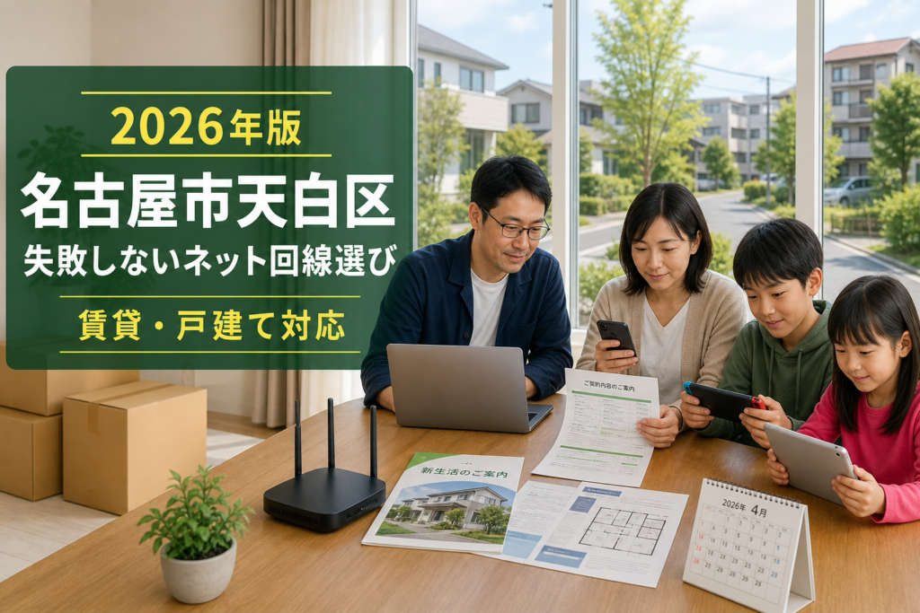 【2026年版】名古屋市天白区で失敗しないインターネット回線選び｜賃貸・戸建て対応