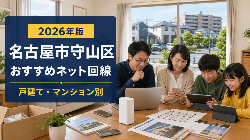 【2026年版】名古屋市守山区でおすすめのインターネット回線｜戸建て・マンション別解説