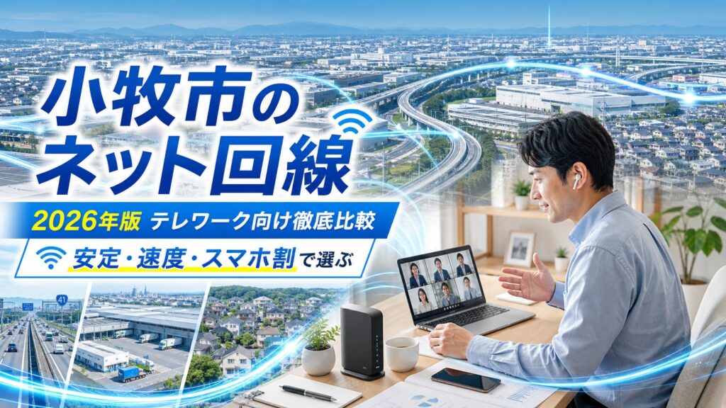 【2026年版】小牧市でおすすめのネット回線は？テレワーク向けに徹底比較