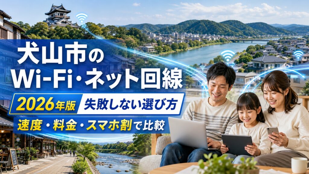 【2026年版】犬山市でおすすめのWi-Fi・インターネット回線｜失敗しない選び方