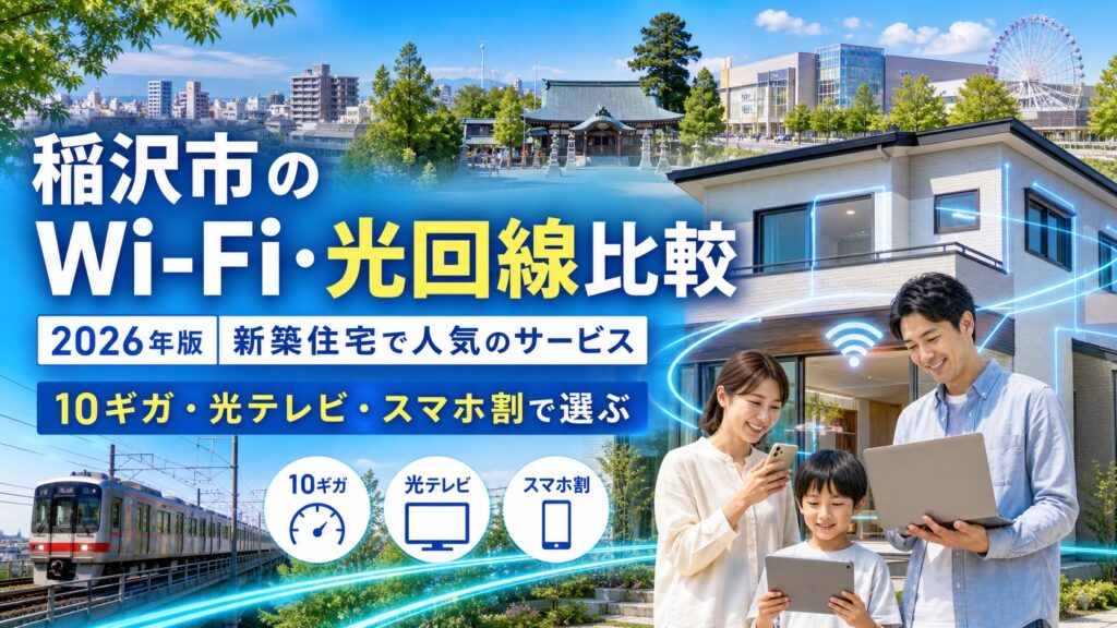 【2026年版】稲沢市のWi-Fi・光回線比較｜新築住宅で人気のサービスは？
