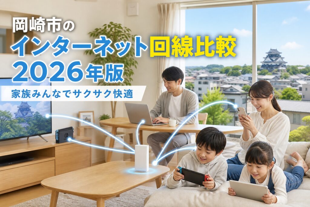 【2026年版】岡崎市のインターネット回線比較｜家族で快適に使えるおすすめ回線