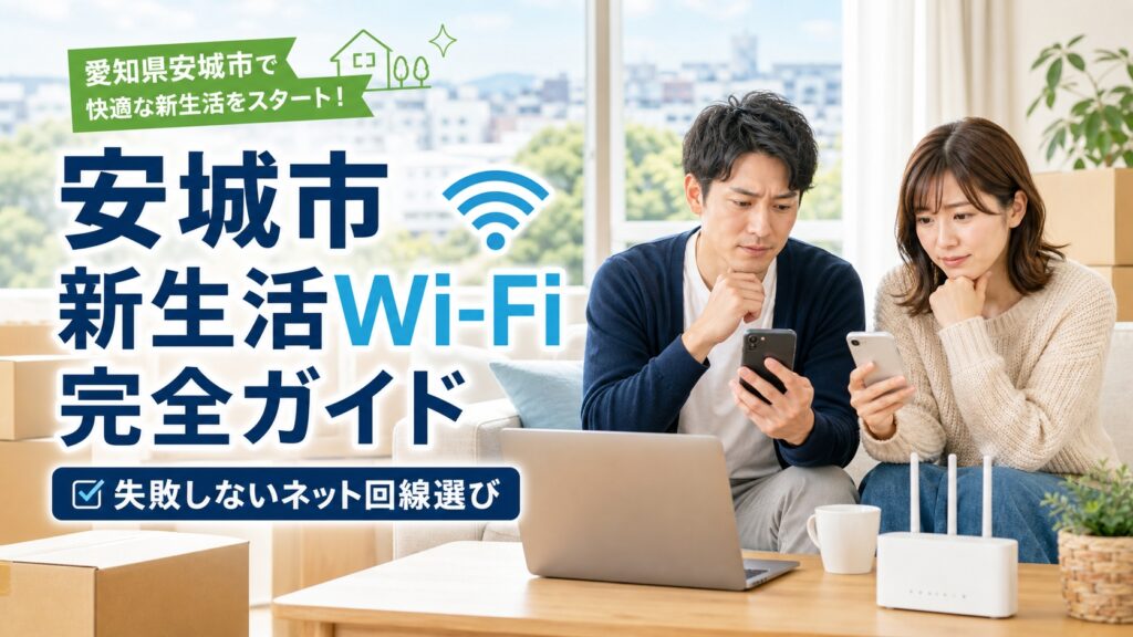 【2026年版】安城市でおすすめのWi-Fi・ネット回線｜新生活向け完全ガイド