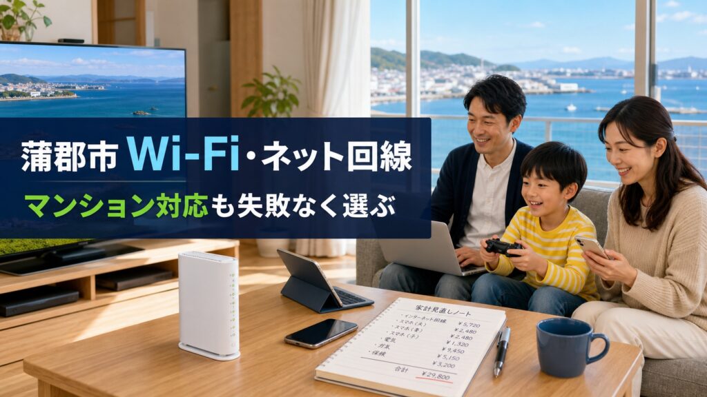 【2026年版】蒲郡市でおすすめのWi-Fi・インターネット回線｜マンション対応も解説