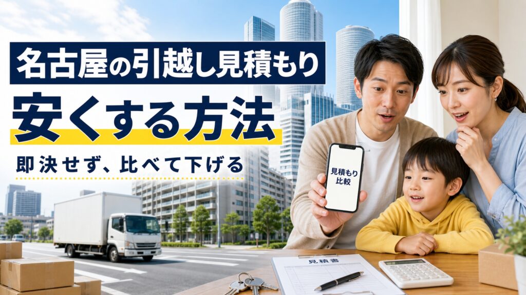 名古屋市の引っ越し見積もりを安くする方法｜おすすめ業者まとめ