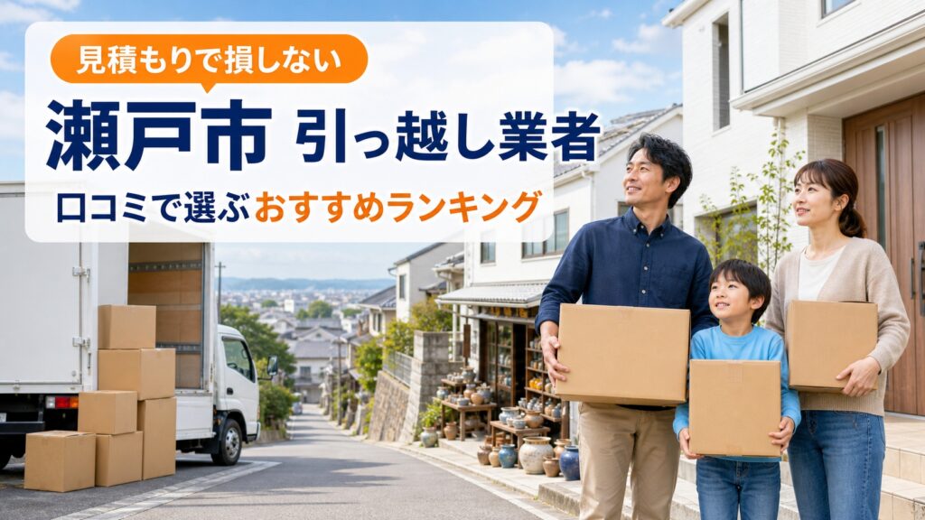 瀬戸市の引っ越し業者おすすめランキング｜口コミ評価の高い業者は？