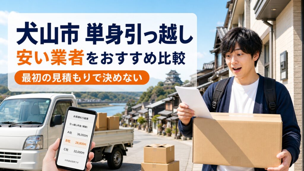 犬山市の引っ越し業者おすすめ比較｜単身引っ越しに強い業者は？