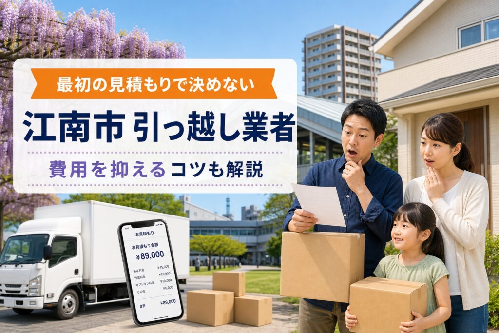 江南市でおすすめの引っ越し業者｜費用を抑えるコツも解説