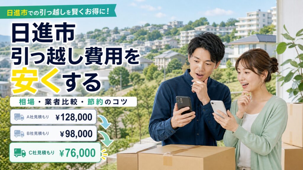 日進市で引っ越し費用を安くする方法 おすすめ業者と料金相場を解説