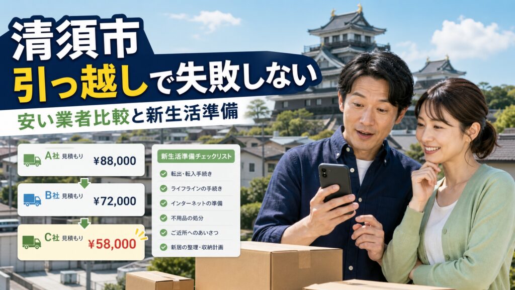 清須市で失敗しない引っ越し業者の選び方 安いおすすめ業者を比較