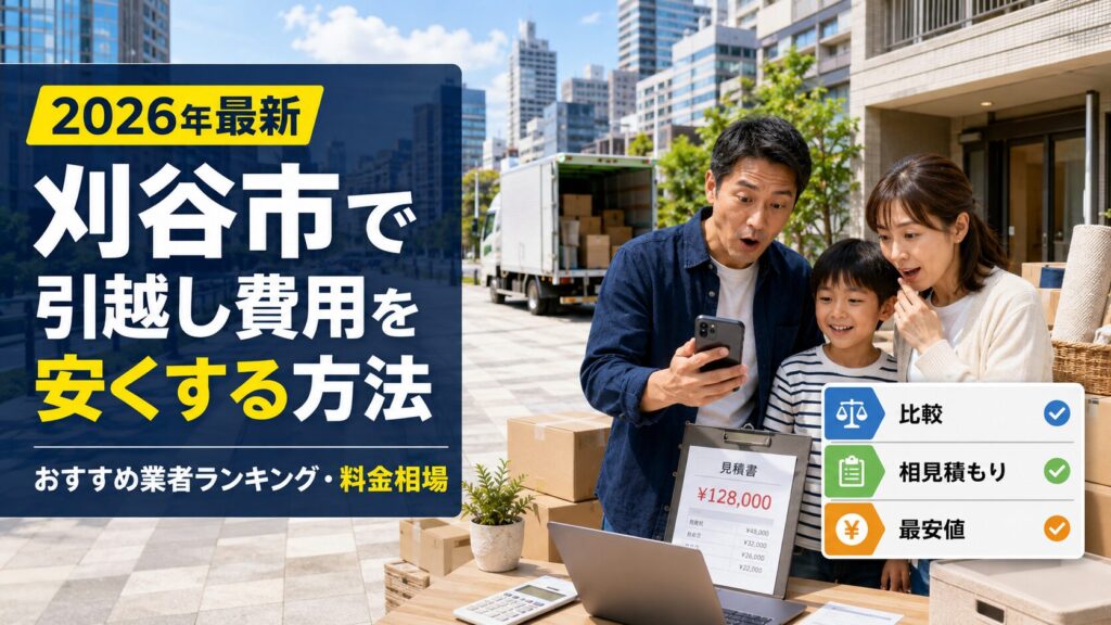 【2026年最新】刈谷市で引越し費用を安くする方法｜おすすめ業者ランキング・料金相場