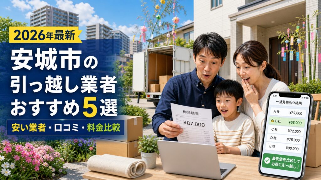 安城市の引っ越し業者おすすめ5選 安い業者・口コミ・料金比較