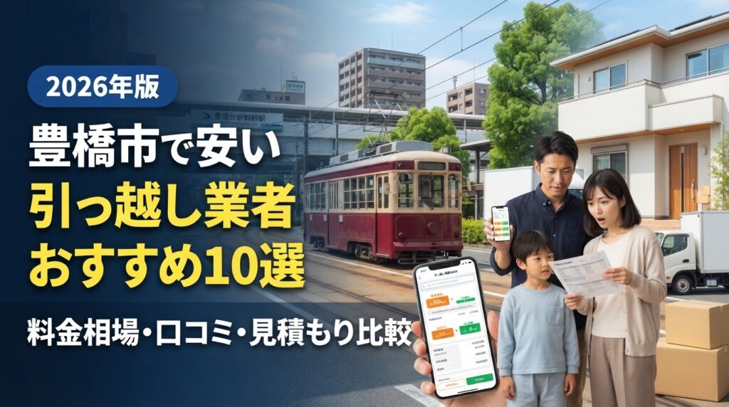 豊橋市で安い引っ越し業者おすすめ10選｜料金相場・口コミ・見積もり比較