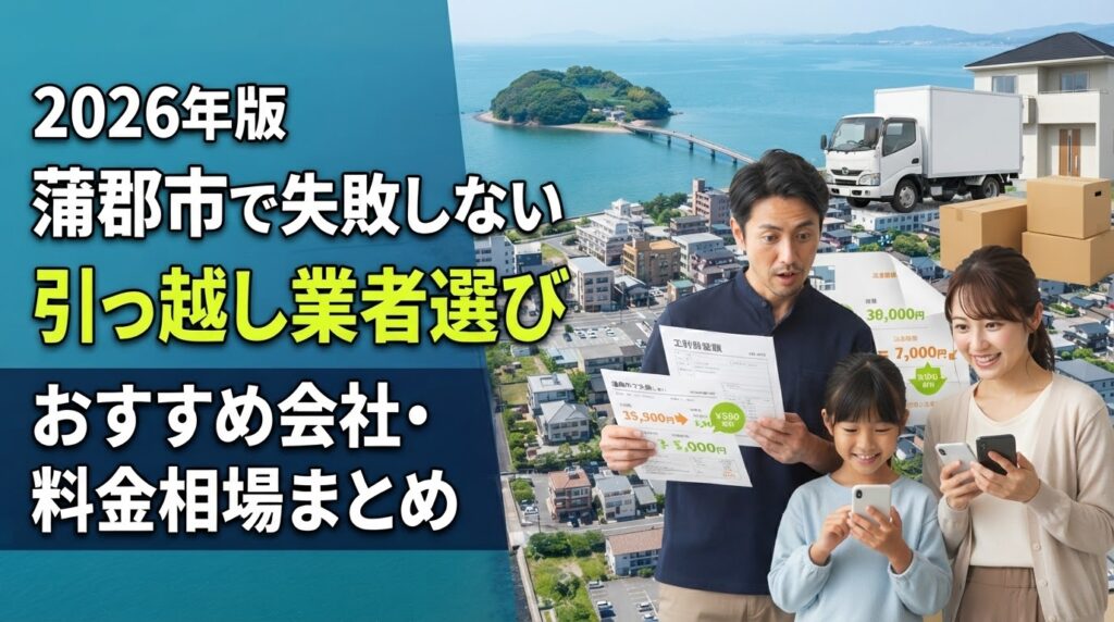 蒲郡市で失敗しない引っ越し業者選び｜おすすめ会社・料金相場まとめ