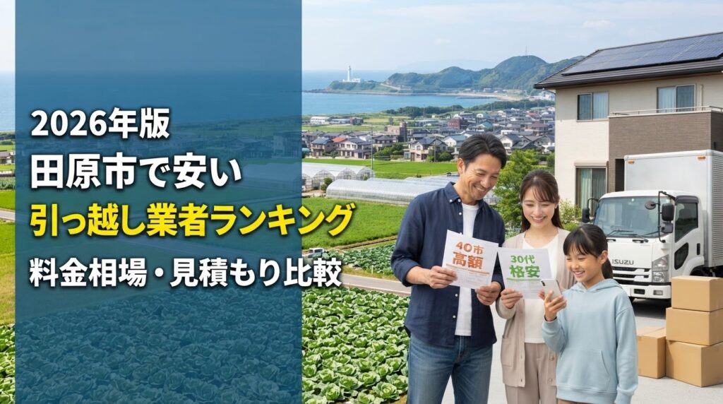 田原市で安い引っ越し業者おすすめランキング｜料金相場・見積もり比較