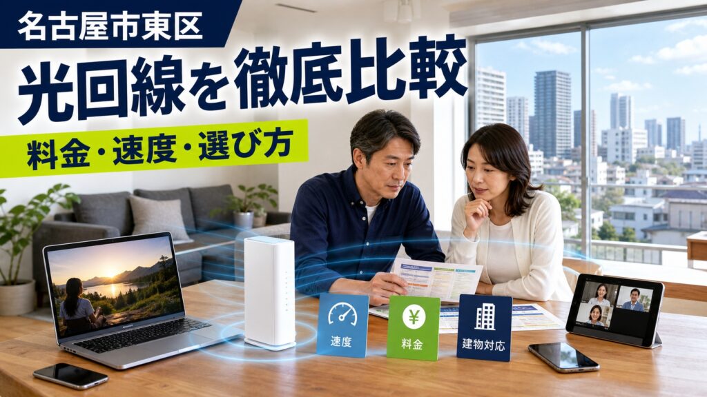 【2026年版】名古屋市東区でおすすめの光回線比較！料金・速度を徹底解説