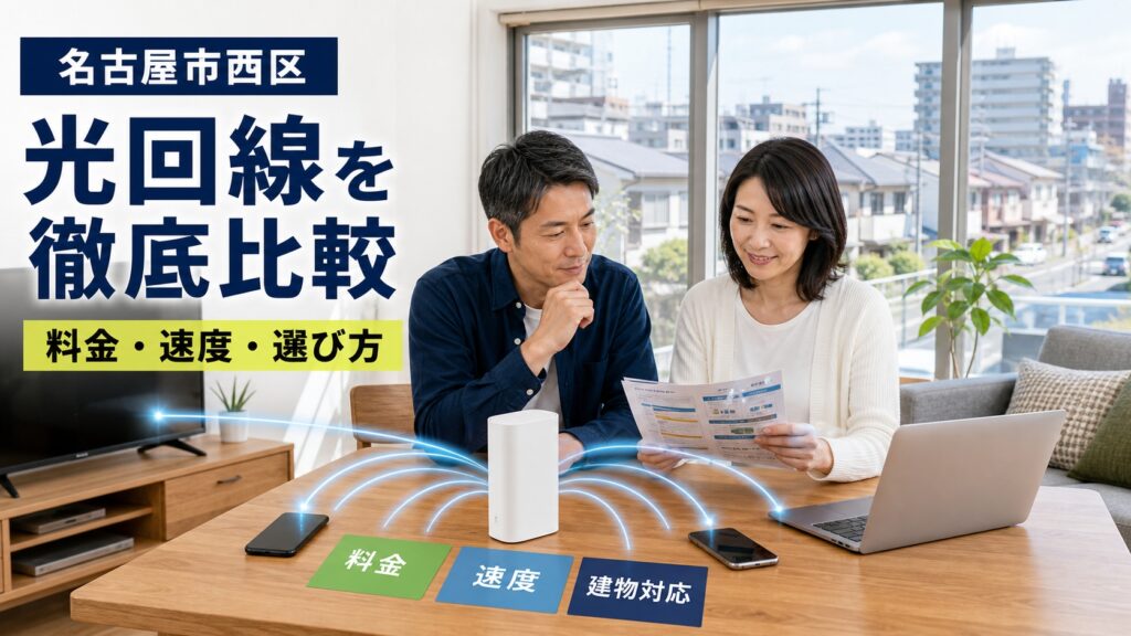 【2026年版】名古屋市西区で光回線を選ぶなら？おすすめ回線と料金比較