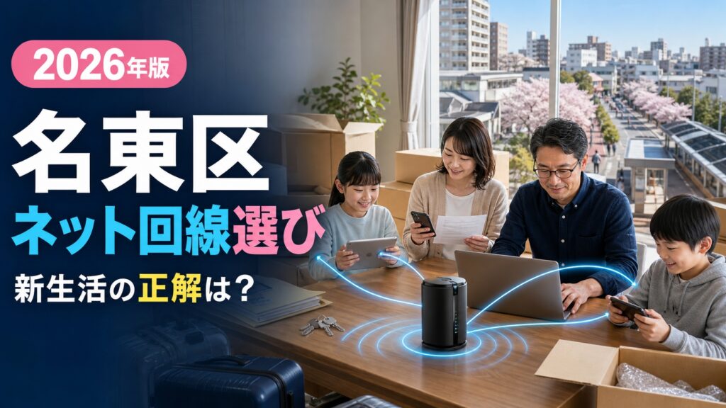 【2026年版】名古屋市名東区でネット回線を選ぶなら？おすすめ光回線比較
