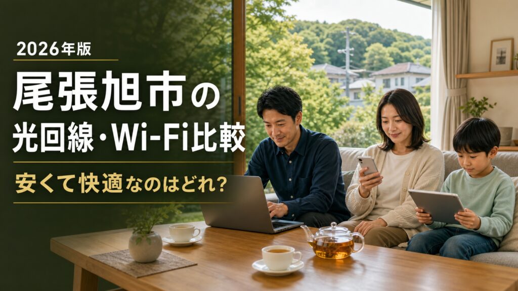 【2026年版】尾張旭市のおすすめインターネット回線　料金・業者違いを比較