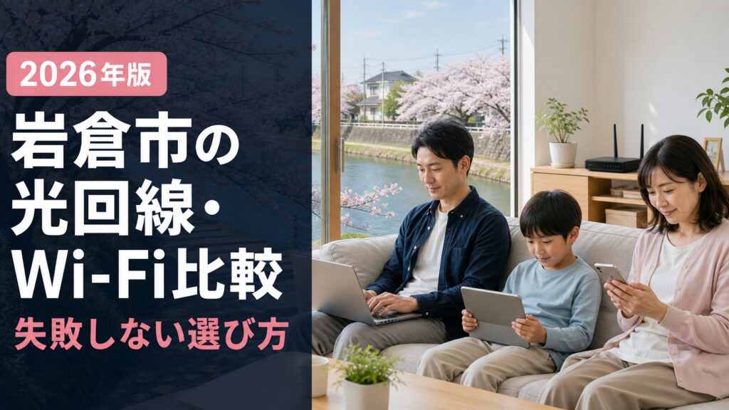 【2026年版】岩倉市でインターネット光回線おすすめ比較　失敗しないWi-Fi工事の選び方