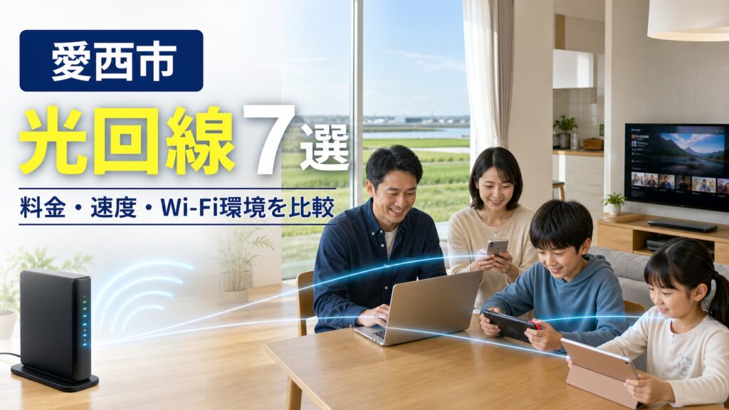 【2026年版】愛西市でおすすめの光回線7選　料金・速度・Wi-Fi環境を比較
