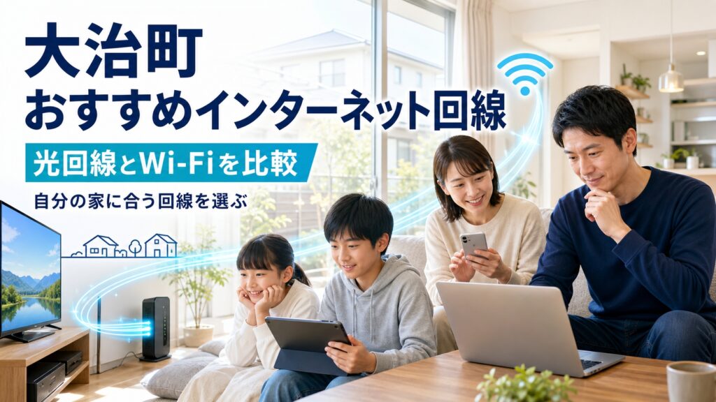 【2026年版】大治町のおすすめインターネット回線　光回線とWi-Fiを比較