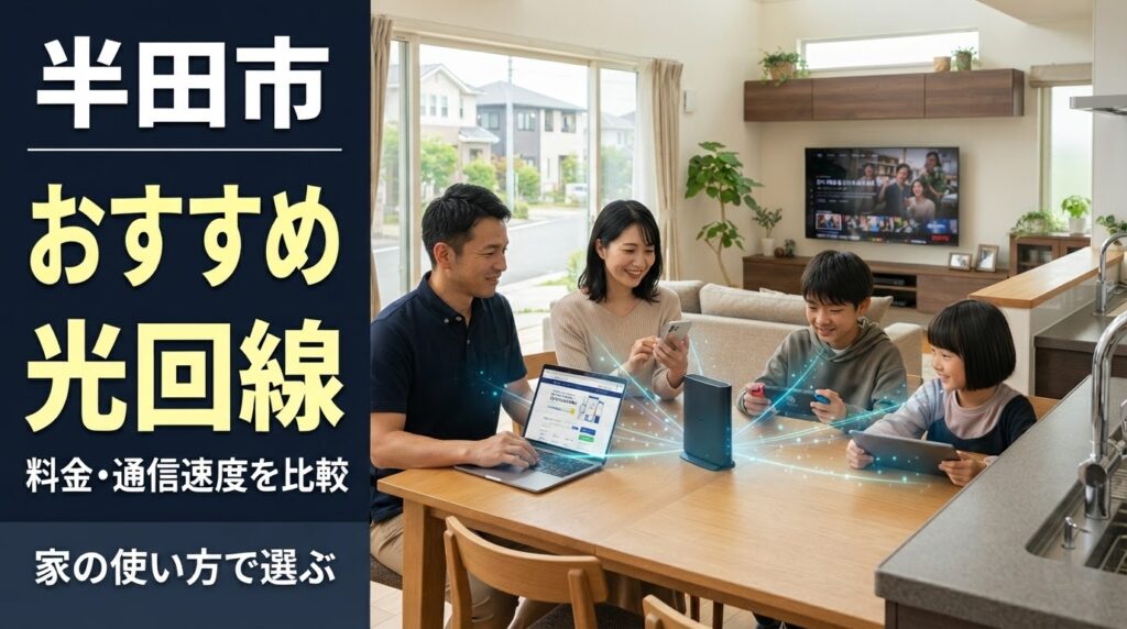 【2026年版】半田市のおすすめ光回線　インターネット料金・通信速度を比較