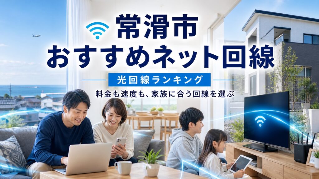 【2026年版】常滑市でおすすめのネット回線　光回線ランキング