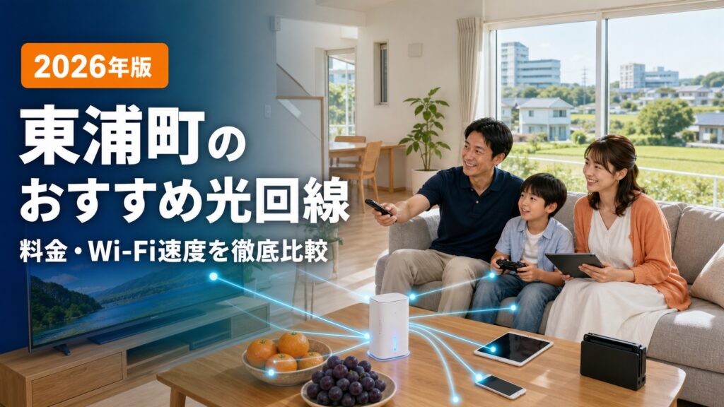 【2026年版】東浦町でおすすめのインターネット回線、Wi-Fi光回線を徹底比較