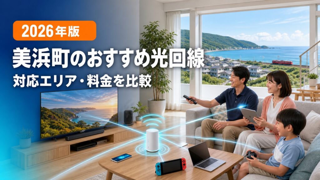 【2026年版】美浜町のおすすめ光回線、対応エリア・インターネット料金を比較