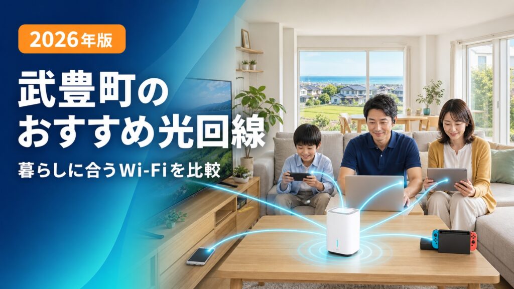 【2026年版】武豊町でおすすめのインターネット回線、光回線Wi-Fiランキング