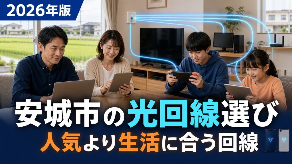 【2026年版】安城市で光回線を選ぶなら？おすすめインターネット回線比較