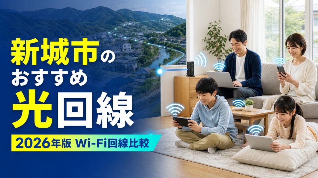 【2026年版】新城市で利用できる光回線、おすすめインターネットWi-Fi回線比較