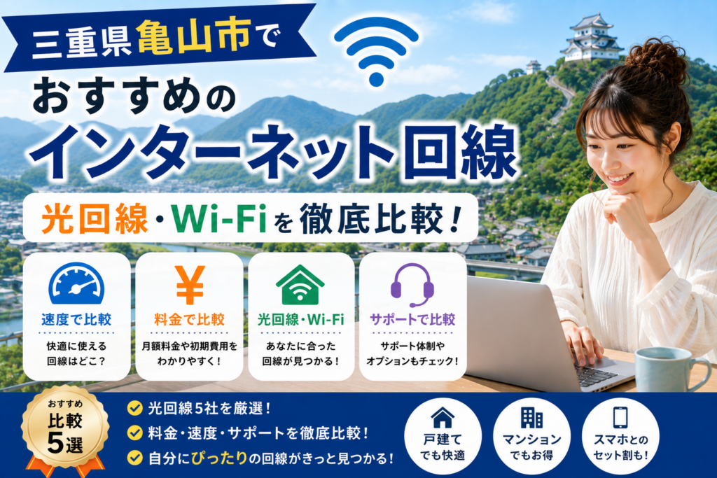 亀山市 インターネット光回線おすすめ業者 亀山市 インターネット光回線おすすめ業者