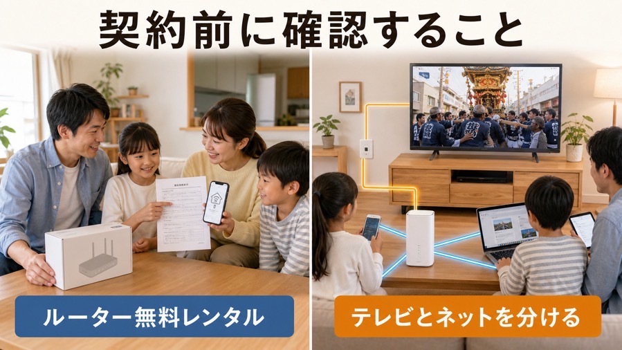 05_tsu_contract_check.jpg ルーター無料レンタルとテレビ・ネット分離契約.