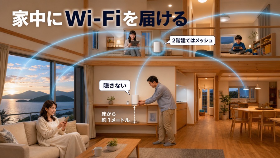 06_tsu_router_mesh_placement.jpg 正しいルーター設置とメッシュWi-Fi.