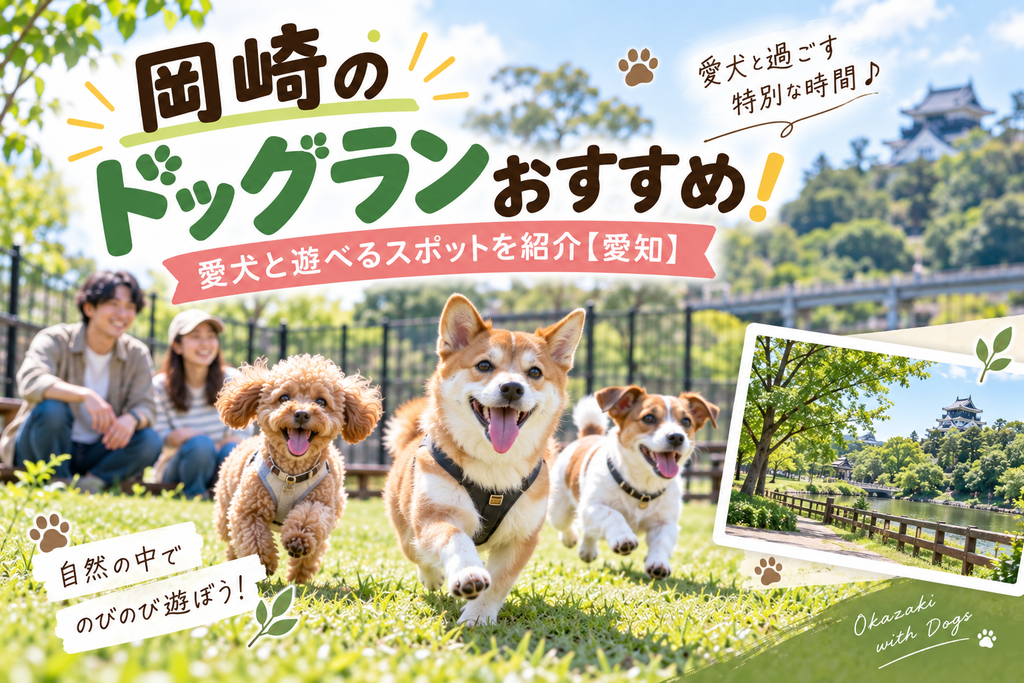 岡崎のドッグランおすすめ!愛犬と遊べるスポットを紹介【愛知】