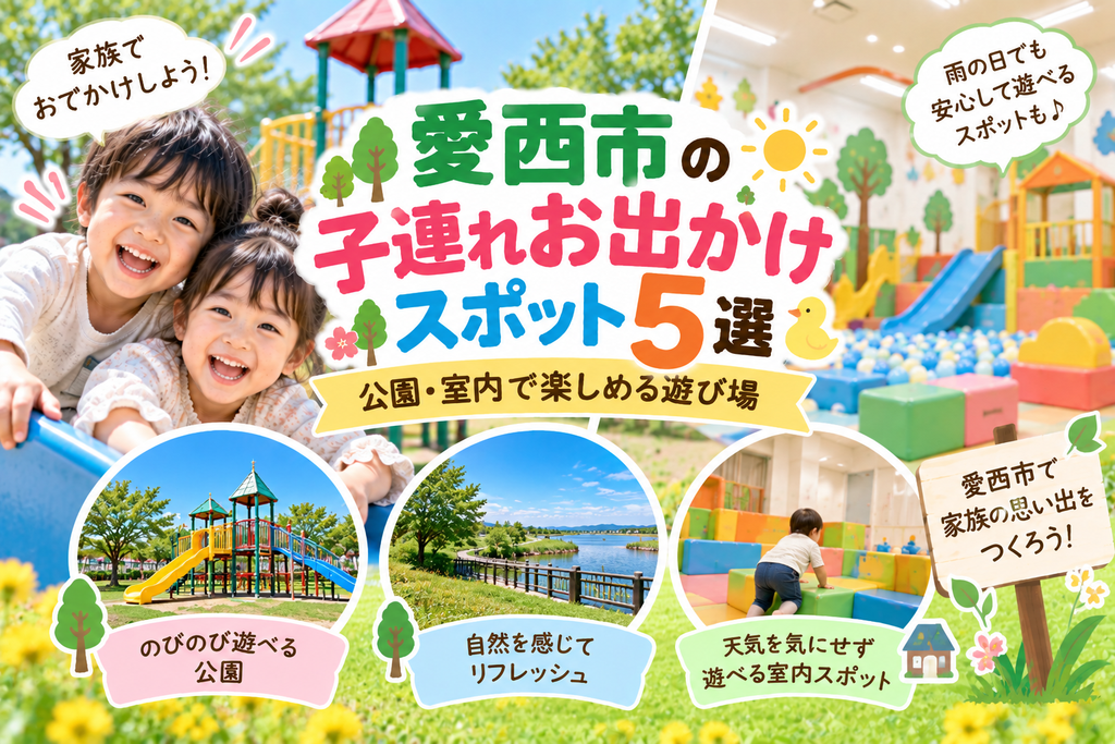 愛西市の子連れお出かけスポット5選|公園・室内で楽しめる遊び場