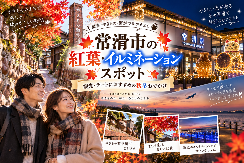 常滑市の紅葉・イルミネーションスポット|観光・デートにおすすめの秋冬おでかけ