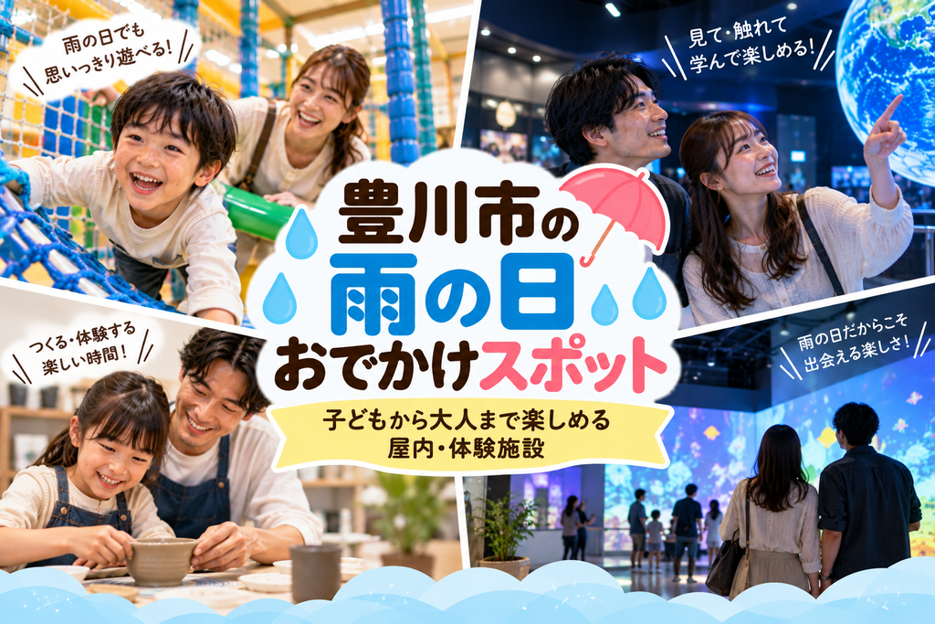 豊川市の雨の日おでかけスポットおすすめ|子どもから大人まで楽しめる屋内・体験施設