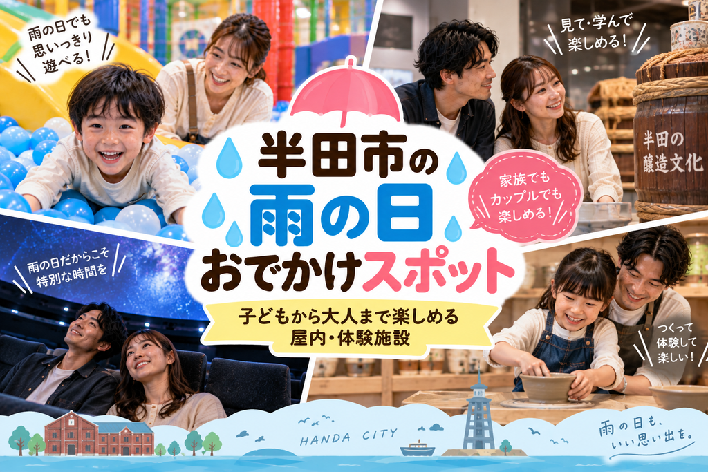 半田市の雨の日おでかけスポットおすすめ｜子どもから大人まで楽しめる屋内・体験施設