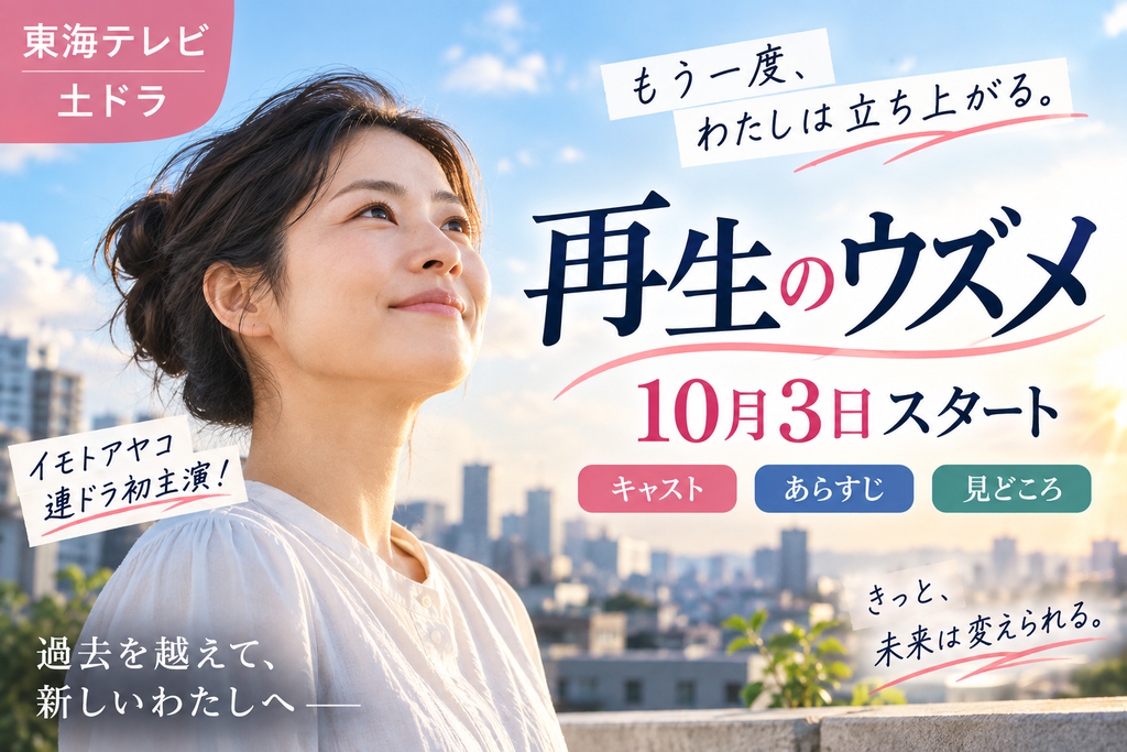 『再生のウズメ』10月3日スタートを紹介するテレビドラマ記事のタイトル画像