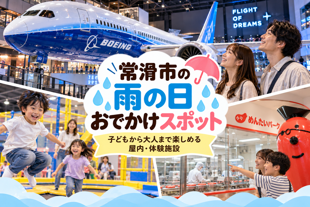 常滑市の雨の日おでかけスポットおすすめ|子どもから大人まで楽しめる屋内・体験施設
