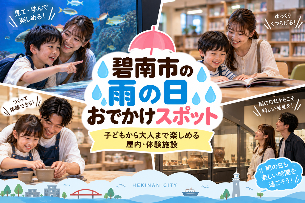 碧南市の雨の日おでかけスポットおすすめ｜子どもから大人まで楽しめる屋内・体験施設