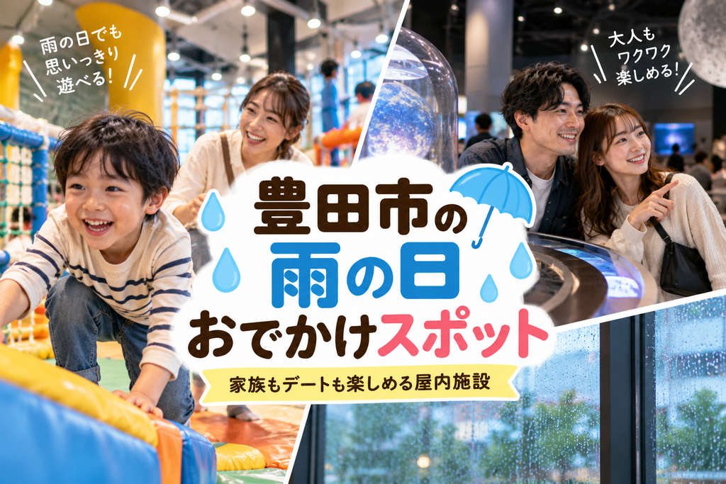 豊田市の雨の日おでかけスポットおすすめ｜子どもから大人まで楽しめる屋内施設
