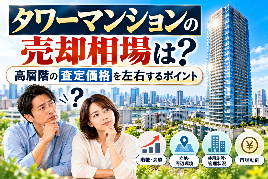 タワーマンションの売却相場は？高層階の査定価格を左右するポイント